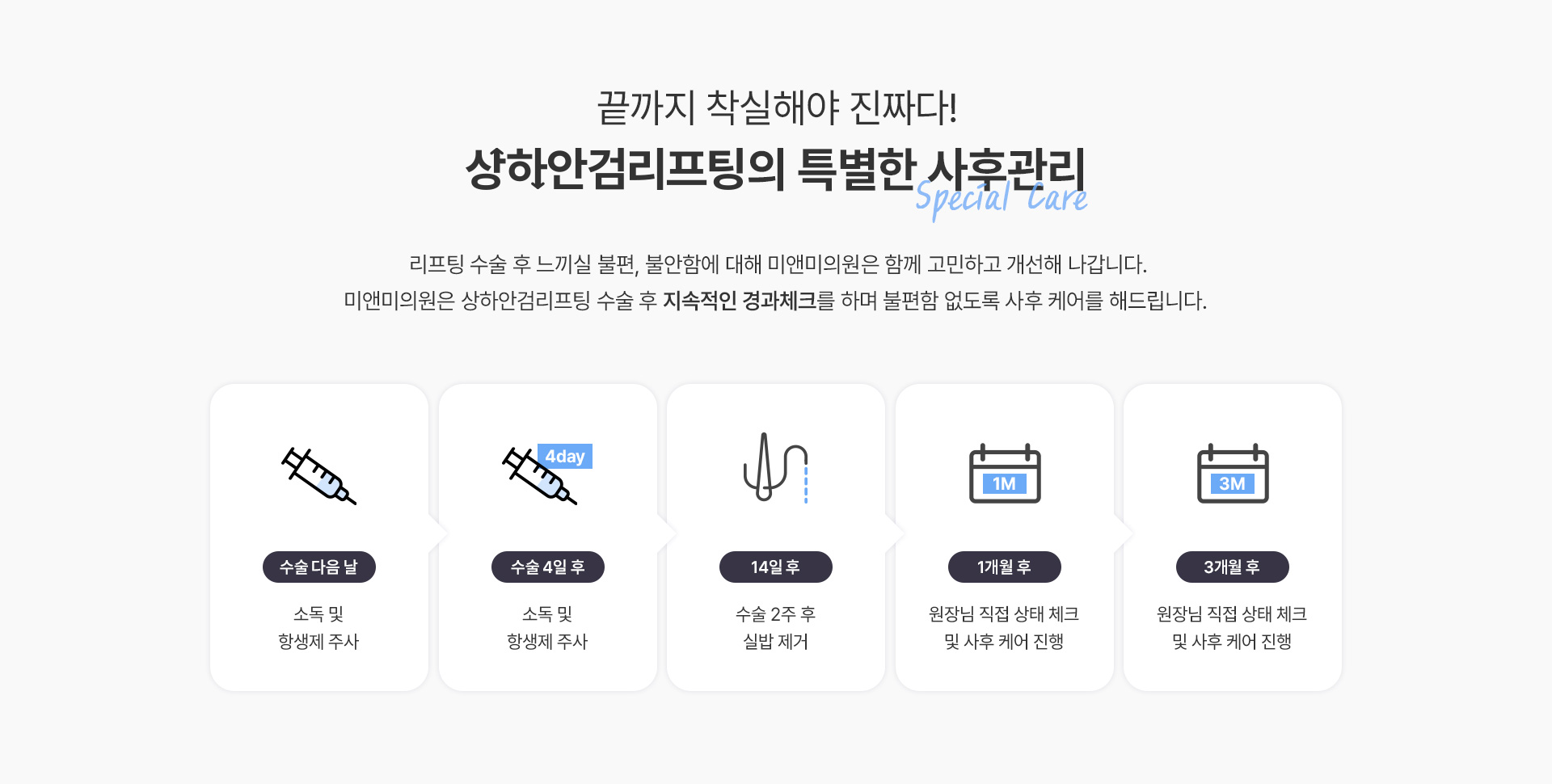 상하안검리프팅 시술 후 주의사항