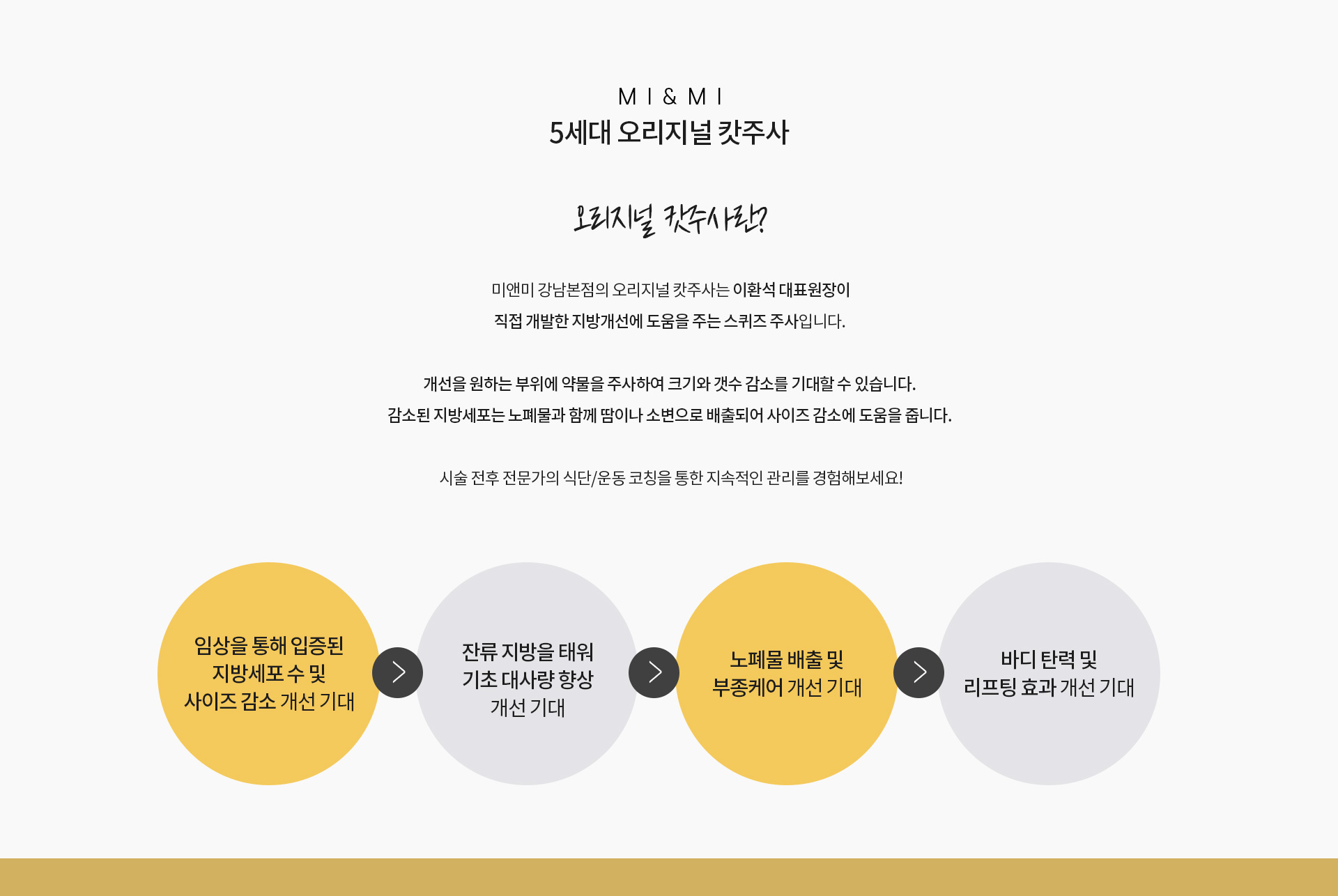 미앤미 5세대 오리지널 캇주사란?