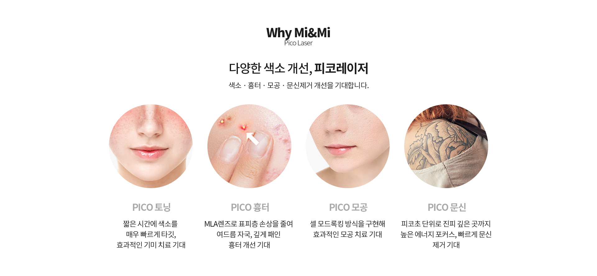 피코레이저 Why mi&mi