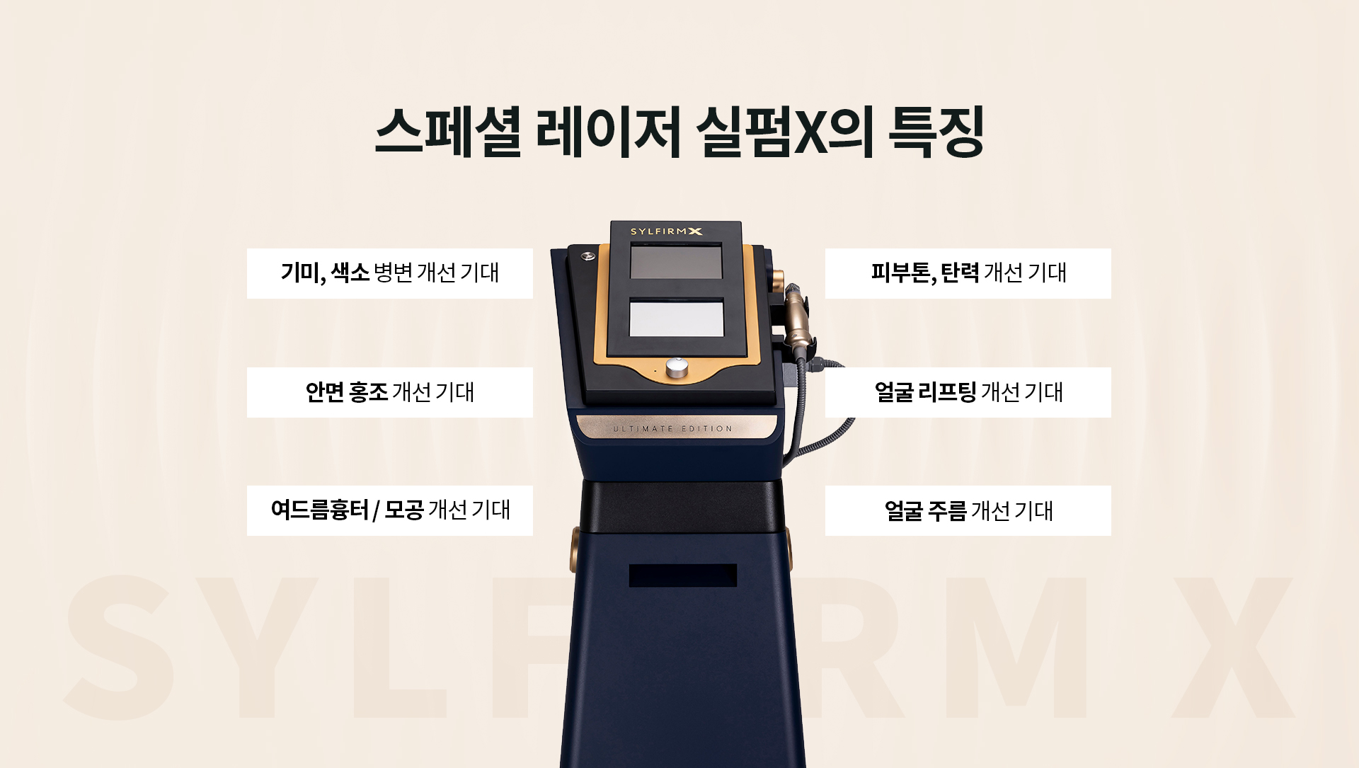 기미, 색소, 안면홍조, 리프팅 개선!