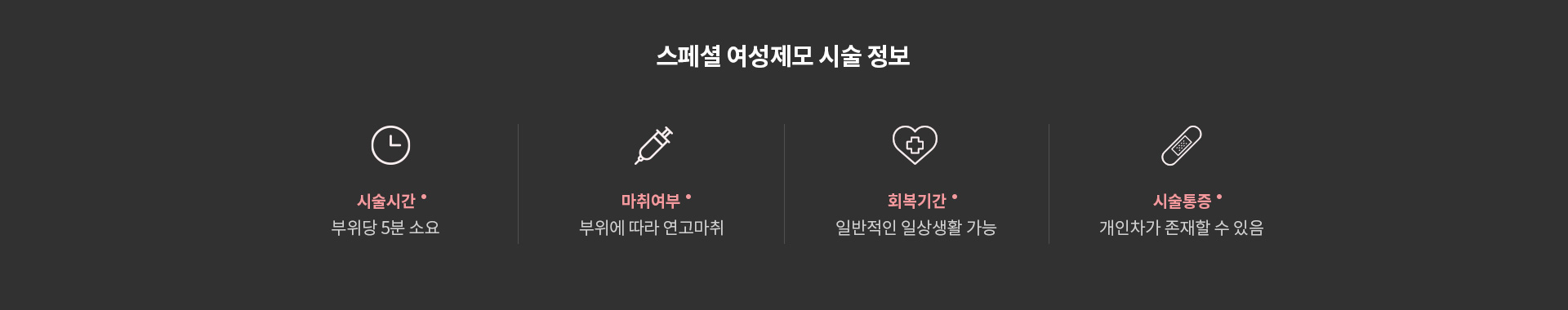부위당 1-5분 소요