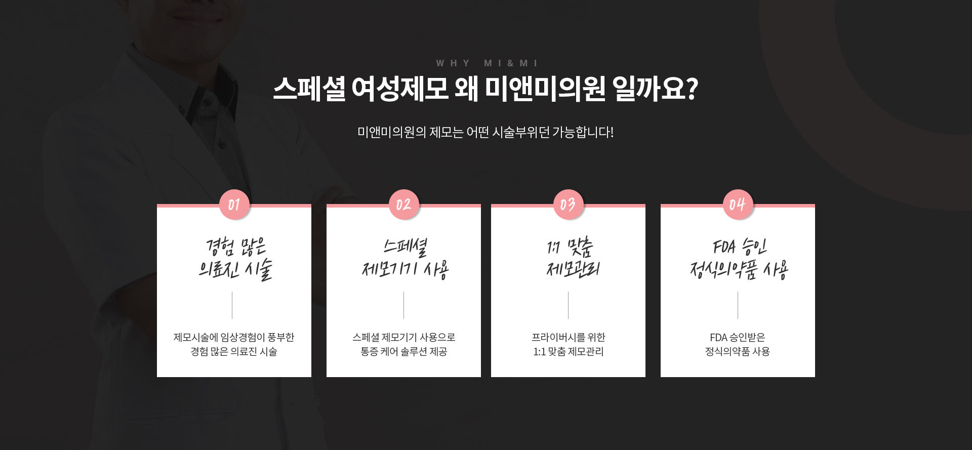 프리미엄 여성제모 왜 미앤미의원 일까요?