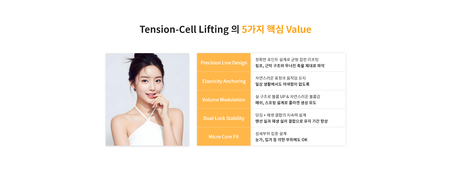 Tension-Cell Lifting 의 5가지 핵심 Value